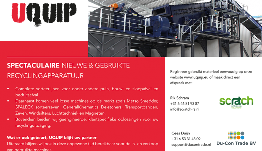 Recyclepro Uquip advertentie