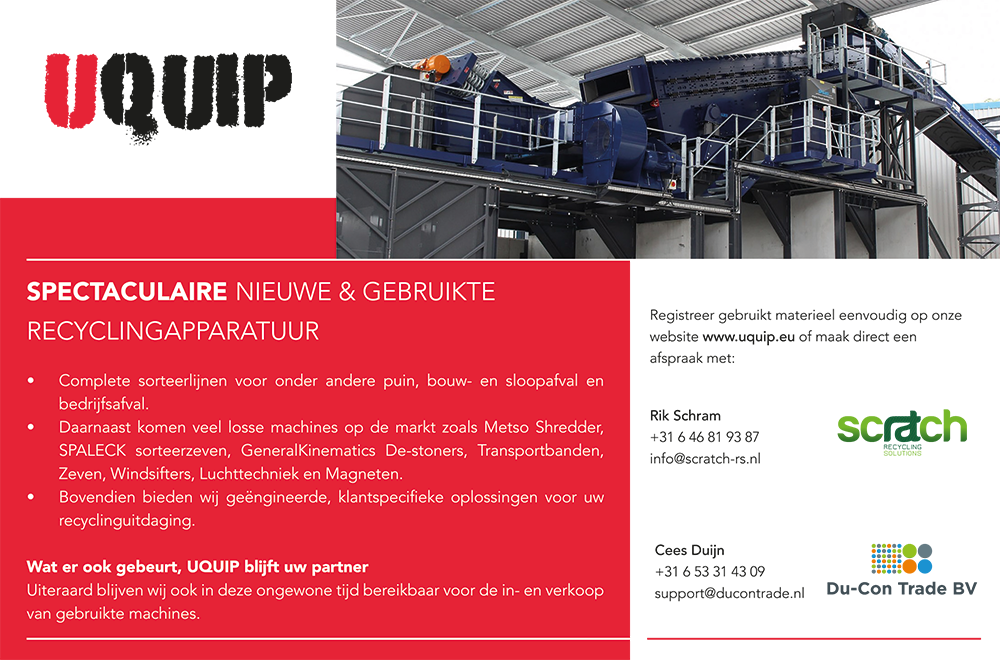 Recyclepro Uquip advertentie